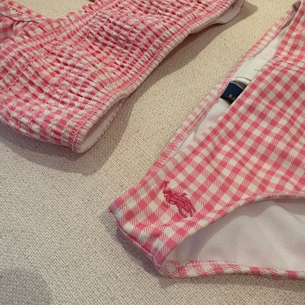 Kids Ralph Lauren Pink Gingham Bikini Set